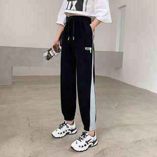 Two-tone Panel Crop Sweatpants