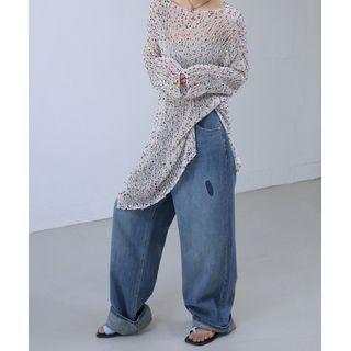 Patch-detail Wide Jeans