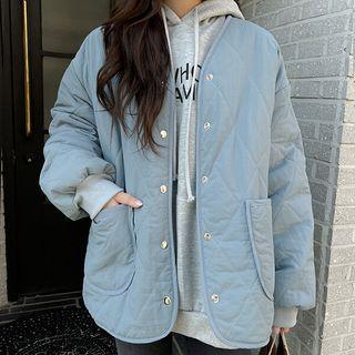 Plus Size Reversible Quilted Jacket