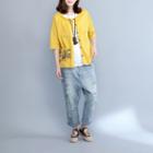 Printed Elbow Sleeve Jacket