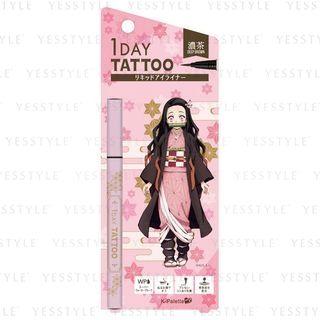 K-palette - Demon Slayer: Kimetsu No Yaiba 1 Day Tattoo Real Lasting Waterproof Eyeliner 24h Nezuko Kamado Deep Brown 1 Pc