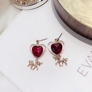 Heart Unicorn Earring