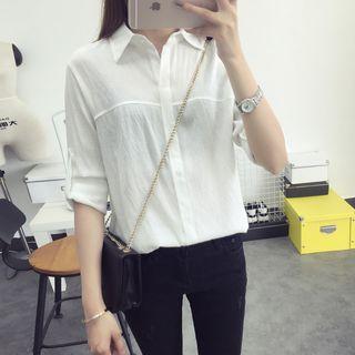 Linen 3/4 Sleeve Blouse