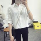 Linen 3/4 Sleeve Blouse