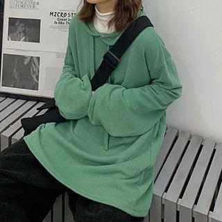 Plain Long-sleeve Oversize Hoodie