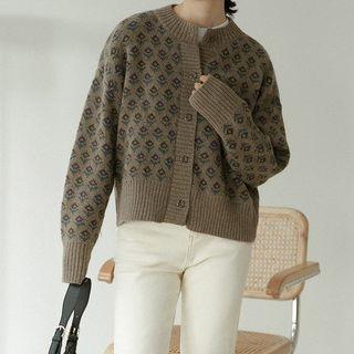 Printed Knitted Cardigan