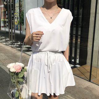 Lace-up Tank Top / Skort
