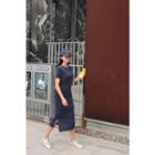 Long T-shirt Dress With Sash