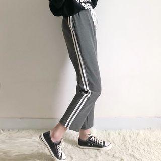 Contrast-trim Cropped Sweatpants