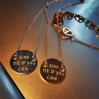 Embossed Disc Necklace