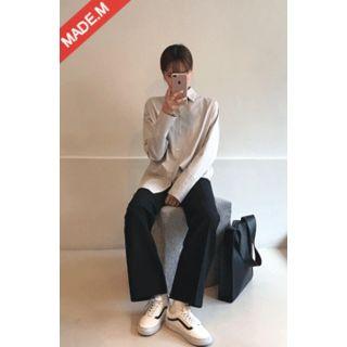 Wide-cuff Slim-fit Cotton Shirt