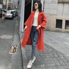 Notch-lapel Snap-breasted Coat