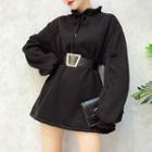 Mock Neck Long-sleeve A-line Dress