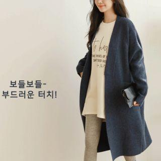 Seam-trim Long Cardigan