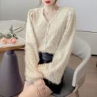 Fluffy Sequined Cardigan