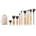 Set Of 12: Makeup Brush Wood Color - One Size