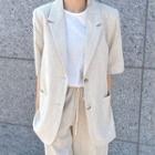 Short-sleeve Oversized Blazer