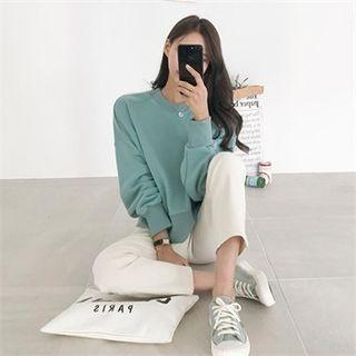Ribbed-panel Oversized Sweatshirt