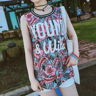 Set: Floral Bikini + Tank Top
