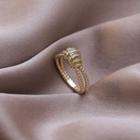 Rhinestone Alloy Ring 1 Pc - As Shown In Figure - One Size