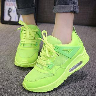 Mesh-panel Platform Sneakers