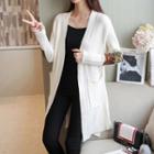 Open-front Panel Long Cardigan