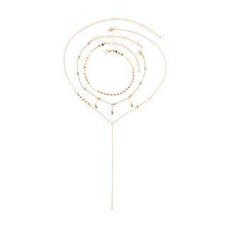 Alloy Disc Layered Necklace