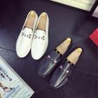 Faux-leather Stripe Tape Loafers