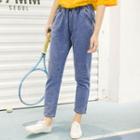 Knee-patch Slim-fit Jeans