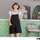 Spaghetti-strap Fold-up Romper