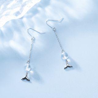 Mermaid Tail Earring E199 - 1 Pair - Silver - One Size