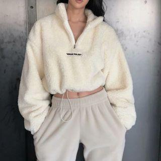 Fleece Cropped Pullover