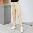 Asymmetric Cropped Straight-fit Pants