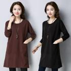 Long-sleeve Mini T-shirt Dress