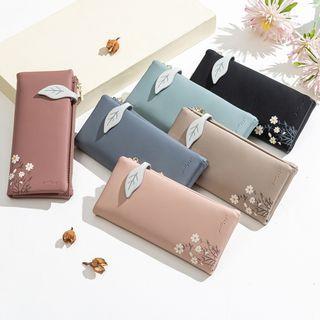 Flower Print Bifold Long Wallet