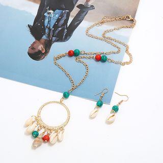 Set : Shell Drop Earring + Necklace