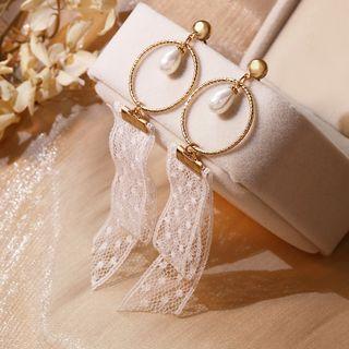 Faux Pearl & Lace Dangle Earring