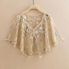 Sequined Mesh Cape