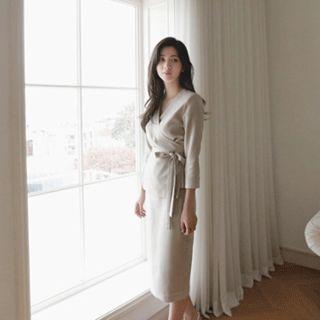 Tied-waist Wrap Jacket