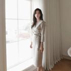 Tied-waist Wrap Jacket
