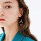 Alloy Knot Dangle Earring 1 Pair - Earrings - Gold - One Size
