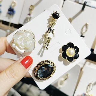 Set Of 4: Brooch (various Designs) 001 - Set Of 4 - One Size