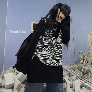 Zebra Print Camisole Top / Long-sleeve T-shirt