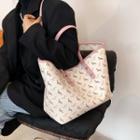 Deer Print Faux Leather Tote Bag