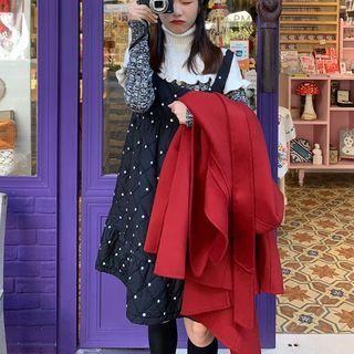 Turtleneck Knit Top / Dotted Jumper Dress