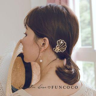 Hair Clip Gold Shell - One Size