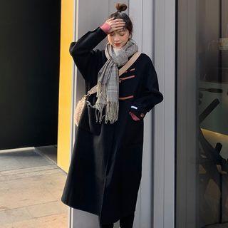 Midi Toggle Coat As Shown In Figure - One Size