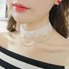 Heart Layered Lace Choker