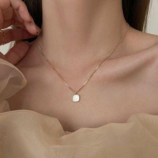 Square Pendant Necklace Necklace - Gold - One Size
