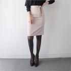 Ribbon-detail Pencil Skirt